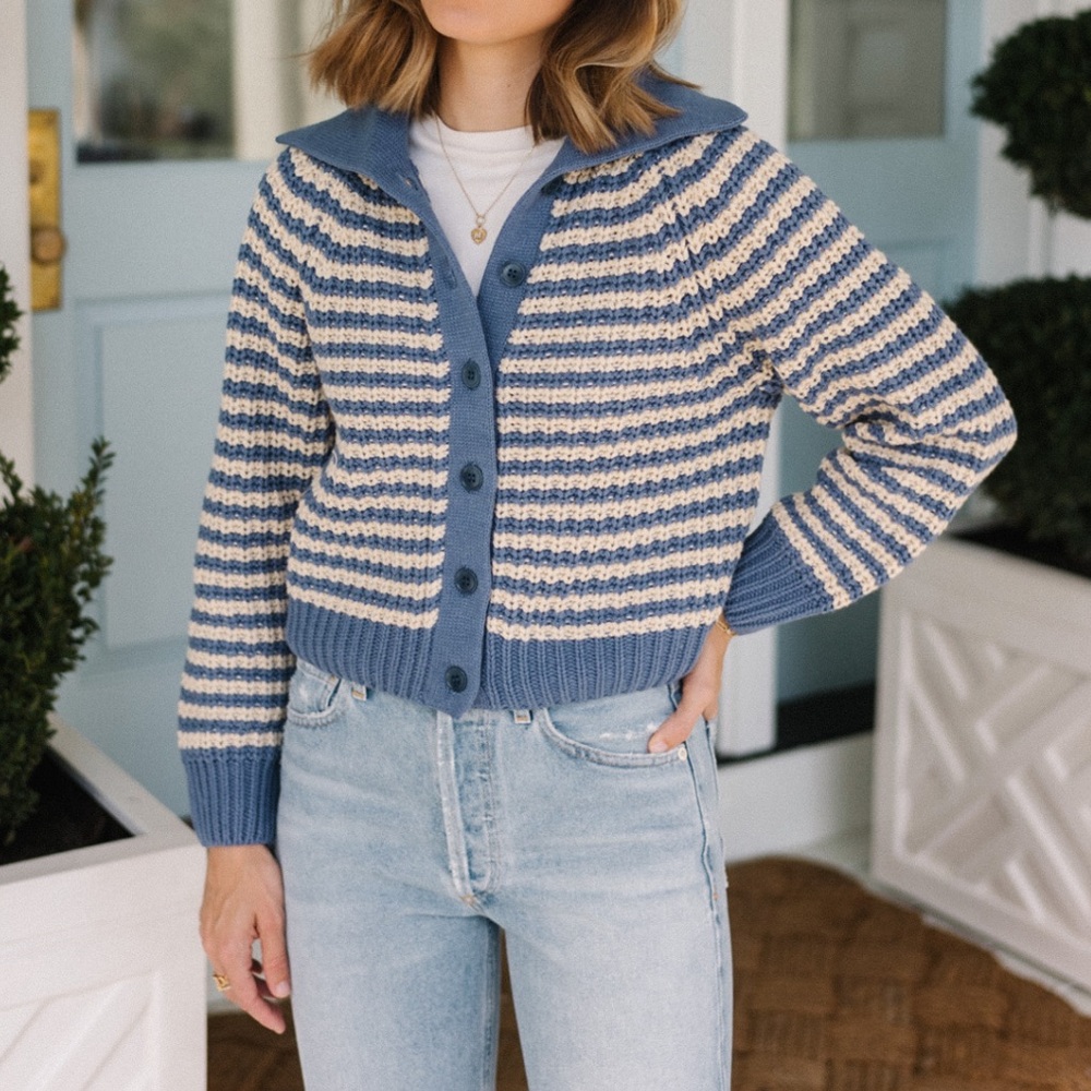 The GREAT. The Mini Collar Cardigan